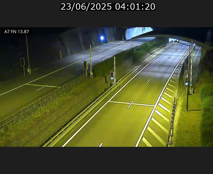 Caméra trafic Luxembourg - A7, Tunnel Gousselerbierg, entrée nord, direction Lorentzweiler