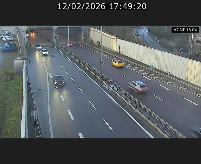 Caméra trafic Luxembourg - A7, Tunnel Mersch, entrée sud, direction Ettelbruck