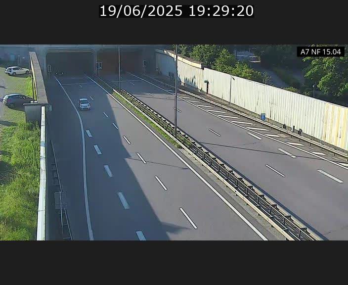 Caméra trafic Luxembourg - A7, Tunnel Mersch, entrée sud, direction Ettelbruck