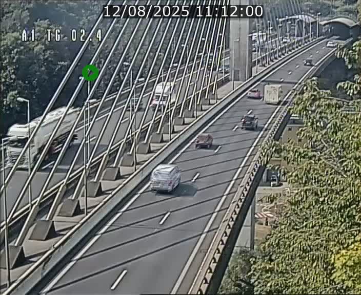 Traffic live webcam Luxembourg Sandweiler - A1 direction Luxembourg-ville - BK 2.4