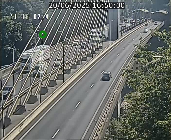 Traffic live webcam Luxembourg Sandweiler - A1 direction Luxembourg-ville - BK 2.4