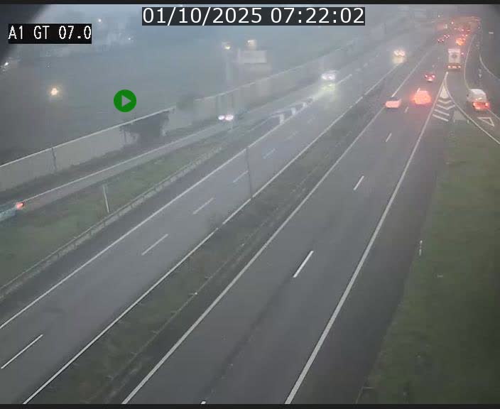 Traffic live webcam Luxembourg Cents - A1 direction Kirchberg - BK 7