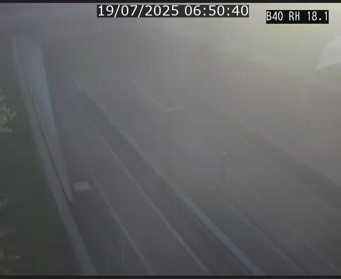 Webcam sur la route de contournement d'Esch-Belval avant le tunnel Central Gate au niveau de la porte de France et du radar fixe