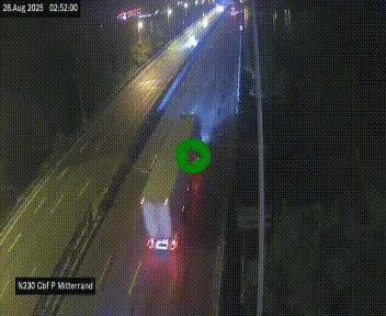 Webcam sur le périphérique de Bordeaux à l'est de la ville. Caméra située sur le Pont Mitterand sur la N230