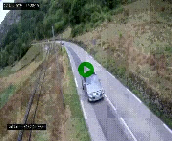 Webcam dans les Pyrénées Atlantique au niveau du col d'Urdos et du fort du Pourtalet sur la N134, en direction du Col et du tunnel du Somport, à 765 mètres d'altitude