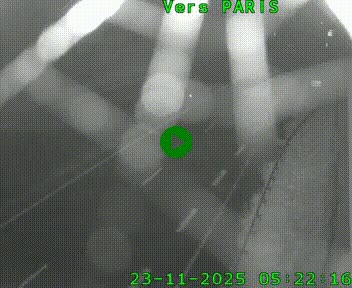 Caméra routière sur l'autoroute A20 à Saint-Hilaire-Bonneval, au sud de Limoges. Vue orientée vers Paris