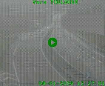 Caméra routière sur l'autoroute A20 à Noailles, en périphérie de Brive-la-Gaillarde. Vue orientée vers Toulouse