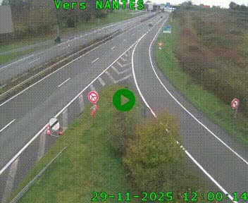 Webcam N147 au nord de Poitiers et à la jonction avec la A10