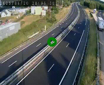 Caméra autoroute A75 à hauteur du col du rocher blanc en direction de Montpellier