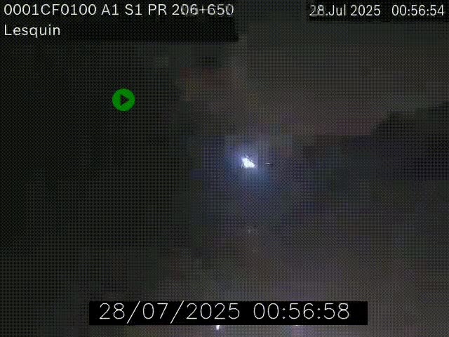 Webcam autoroute A1 à hauteur de Lesquin. Vue orientée vers Lille