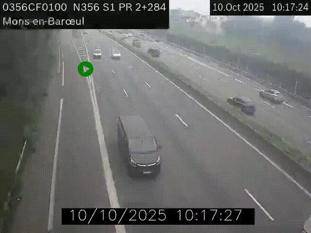 Webcam à l'entrée de Lille en direction du périphérique, à proximité de Mons-en-Baroeul sur la N356