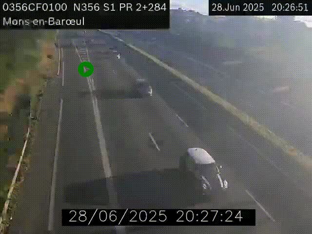 Webcam à l'entrée de Lille en direction du périphérique, à proximité de Mons-en-Baroeul sur la N356