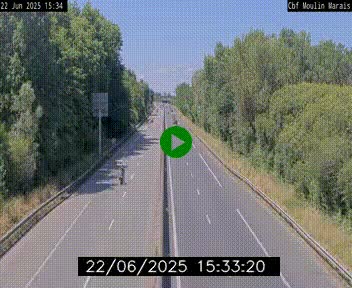Webcam sur le périphérique de Nantes (N844) entre la Porte de Saint-Luce et la Porte d'Anjou, à l'est de la ville