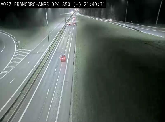 Caméra autoroutière à proximité du circuit de Spa-Francorchamps à Stavelot sur l'A27/E42