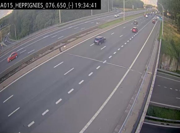 Webcam autoroute Belgique - Heppignies - E42 direction Namur - BK 76.4