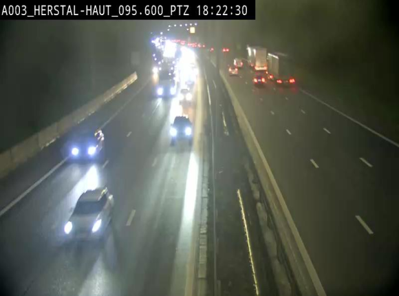 Webcam E40 à Herstal en direction de Liège et en provenance d'Aachen