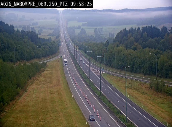 Webcam E25 (A26) à Mabompré. Vue orientée vers Liège