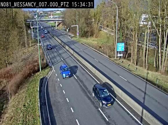 Webcam sur la N81 (E411) à hauteur du Cora Messancy. Vue orientée vers Arlon
