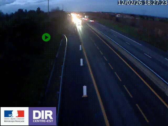 Webcam sur le contournement de Valence, sur la Nationale 7, à la jonction avec la N532, caméra orientée vers Grenoble