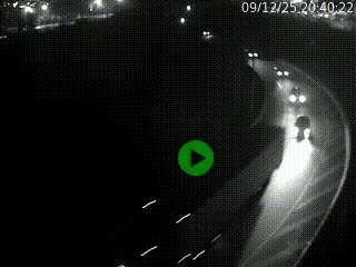 Caméra autoroute à la jonction entre l'A7 et la D301 (Boulevard urbain Sud de Lyon) à Feyzin, au sud de Lyon. Vue orientée vers Mions