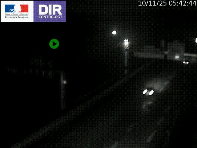 Caméra de circulation routière sur le boulevard périphérique Laurent Bonnevay de Lyon (D383) à hauteur de Bron, avant la jonction avec l'A43. Vue orientée vers l'échangeur