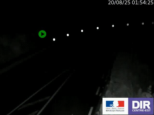 Webcam sur le col Pin Bouchain, vue orientée vers Roanne, en provenance de Lyon sur la nationale 7 (N7)