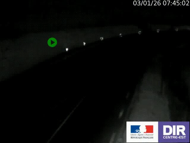 Webcam sur le col Pin Bouchain, vue orientée vers Roanne, en provenance de Lyon sur la nationale 7 (N7)