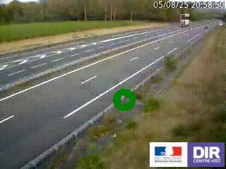 Webcam autoroute sur l'A77 à hauteur de Pouilly-sur-Loire en direction de Nevers
