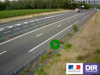 Webcam autoroute sur l'A77 à hauteur de Pouilly-sur-Loire en direction de Nevers