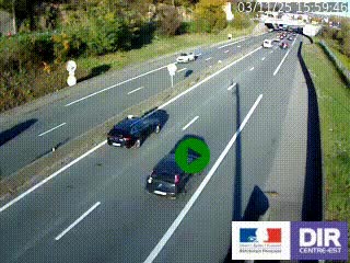 Caméra autoroutière sur l'A47 à hauteur de Givors, a proximité de Lyon. La webcam est orientée vers Lyon