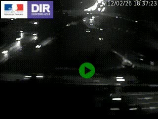 Webcam traffic à Grenoble-sud sur l'autoroute A480. Vue orientée vers l'entrée et la sortie de Grenoble