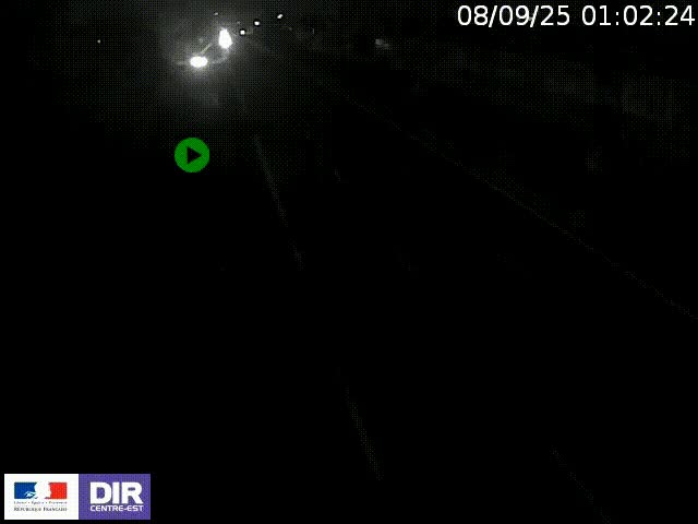 Webcam à Bron sur l'A43 à la jonction avec le boulevard périphérique de Lyon (D383). Vue orientée vers Lyon