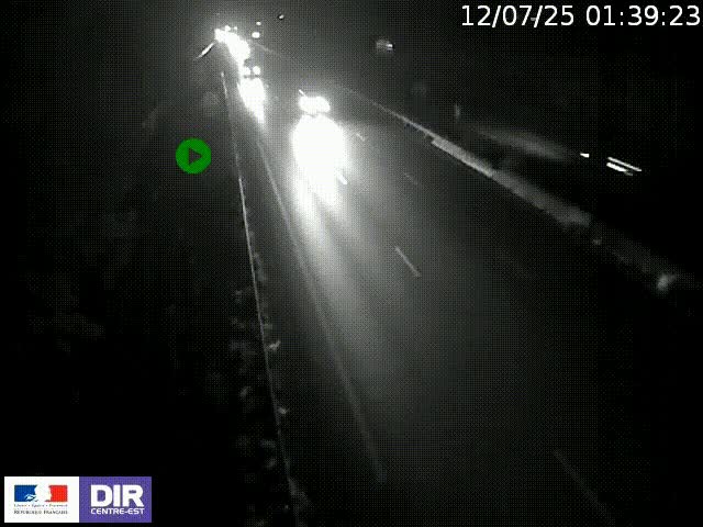 Webcam à Bron sur l'A43 à la jonction avec le boulevard périphérique de Lyon (D383). Vue orientée vers Lyon