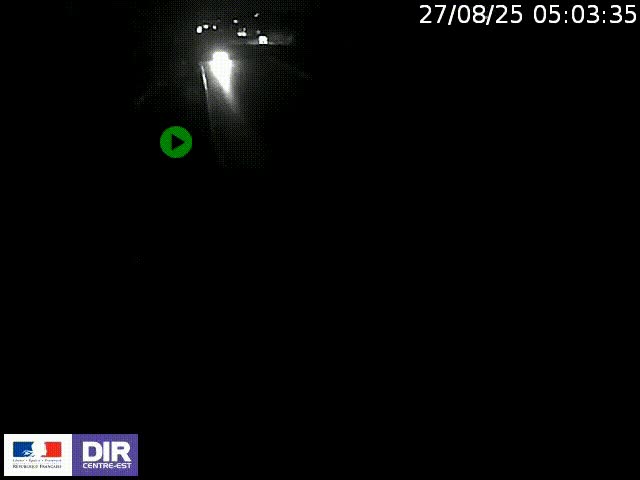 Webcam à Bron sur l'A43 à la jonction avec le boulevard périphérique de Lyon (D383). Vue orientée vers Lyon