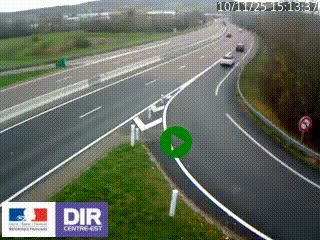 Webcam routière sur la RN6 à Auxerre, à hauteur de la sortie Monéteau, en direction de l'A6 (Gurgy)