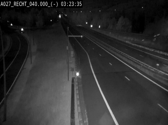 Webcam A27/E42 à hauteur de la sortie 13 Recht à proximité de Malmedy. Vue orientée vers Malmedy et Liège