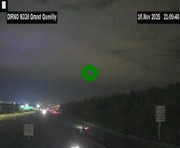 Webcam routière sur N338 à hauteur de Grand-Quevilly en périphérie de Rouen. Vue orientée vers Rouen