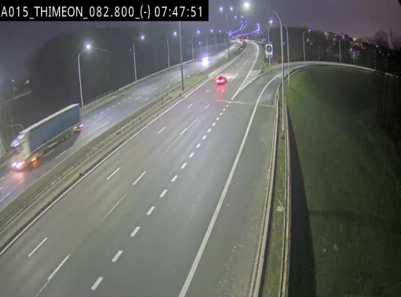 Caméra trafic Belgique - Thiméon - E42, jonction avec A54 (E420) direction La Louvière/Charleroi - BK 82.82