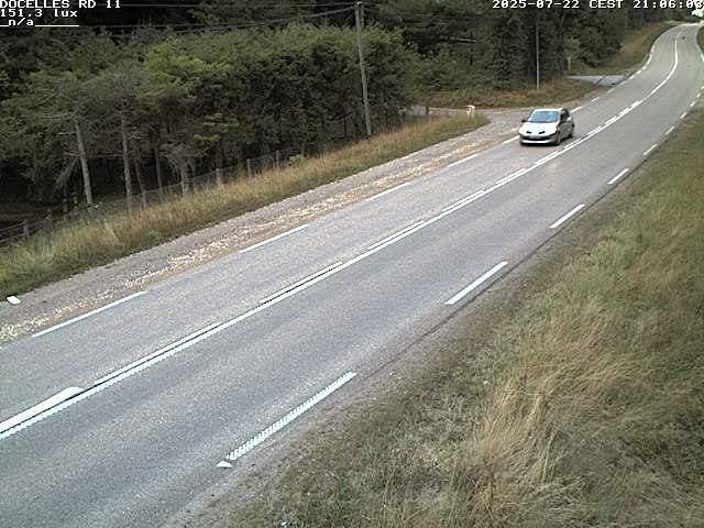 Webcam à 424 mètres d'altitude dans la Tranchée de Docelles dans les Vosges, à proximité d'Epinal sur la route de Gerardmer (D11)
