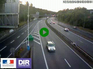 Caméra autoroute sur A6 - Valvert, près de Lyon, en direction de Paris, à hauteur de la sortie 36 Porte du Valvert