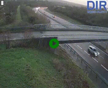 Webcam sur A84 à hauteur de Pont-Farcy, au niveau du pont autoroutier sur la Vire, au sud de Saint-Lô