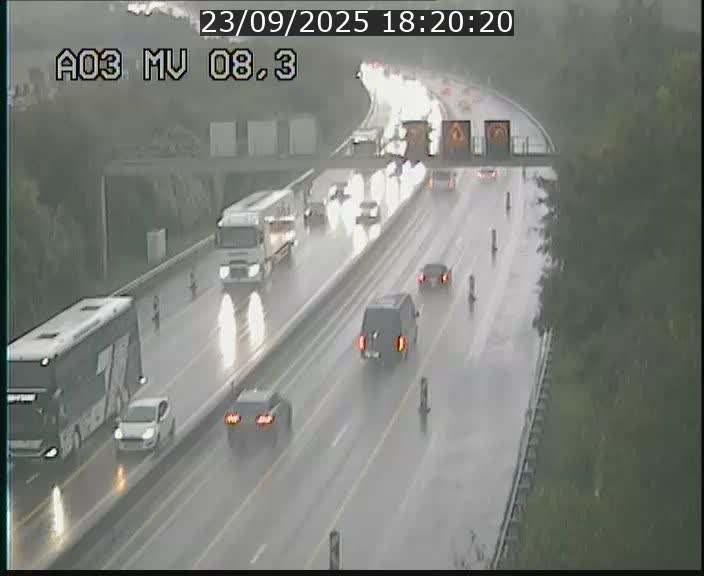 Webcam Autoroute après la Croix de Bettembourg en direction de Luxembourg sur l'A3