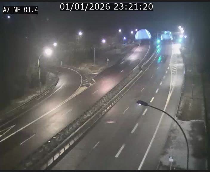 Caméra autoroute Luxembourg A7 - Echangeur Waldhaff - direction Tunnel Stafelter