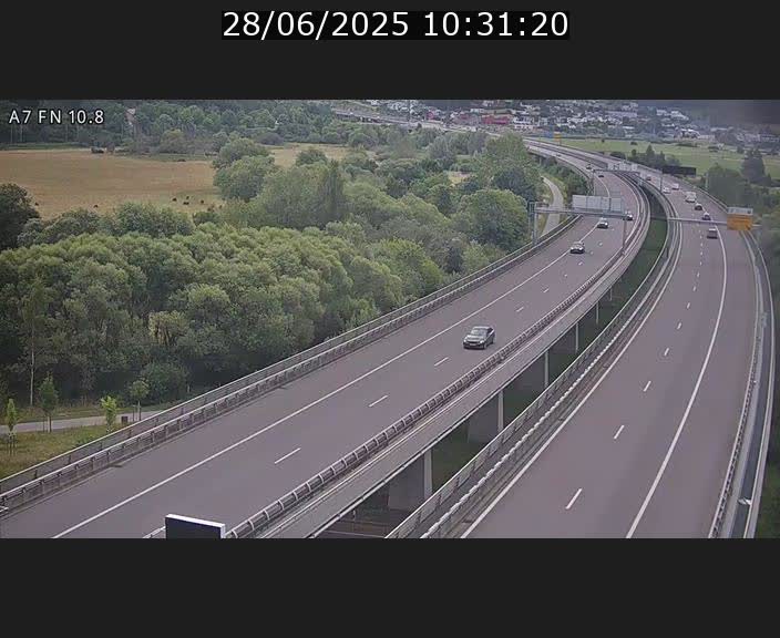 Caméra trafic Luxembourg - A7, Tunnel Gousselerbierg, sortie sud, direction rond-point Lorentzweiler (BK 10.8)