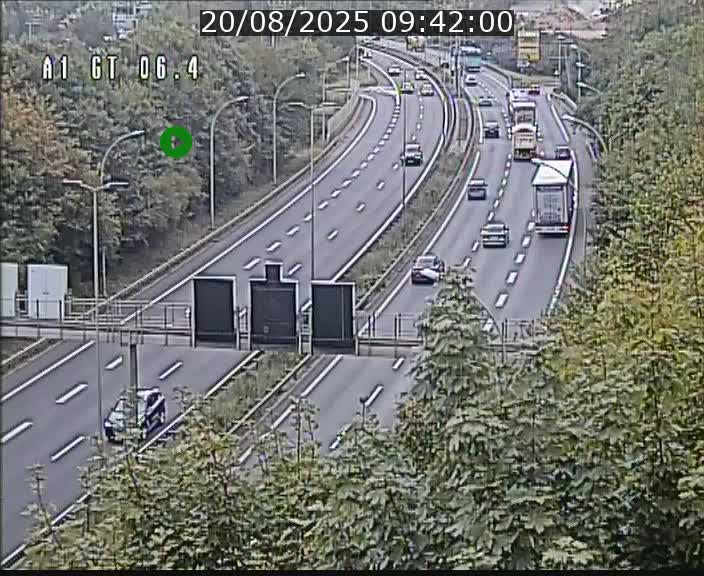 Traffic live webcam Luxembourg Hamm - A1 direction Sandweiler - BK 6.4
