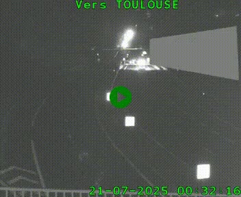 Caméra routière sur l'autoroute A20 à Noailles, en périphérie de Brive-la-Gaillarde. Vue orientée vers Toulouse