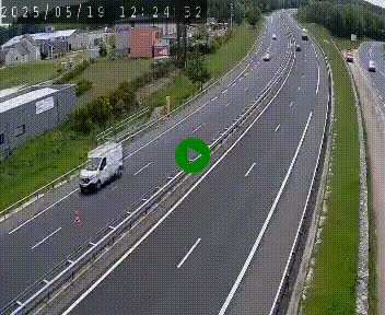 Caméra autoroute A75 à hauteur du col du rocher blanc en direction de Montpellier