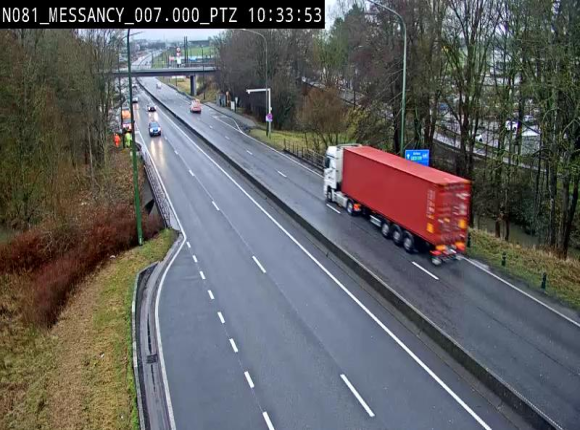 Webcam sur la N81 (E411) à hauteur du Cora Messancy. Vue orientée vers Arlon