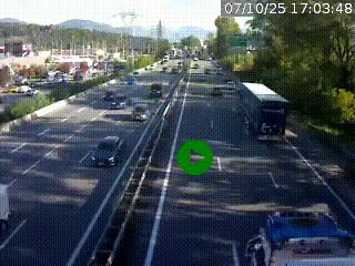 Caméra routière à hauteur des centres commerciaux et de la sortie 14 en direction d'Albertville