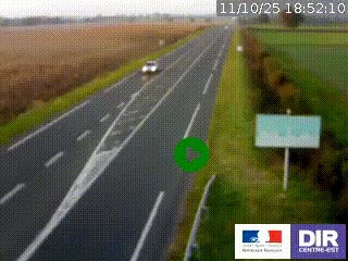 Webcam routière sur la RN7 à hauteur de Toulon-sur-Allier, entre Moulins et Vichy